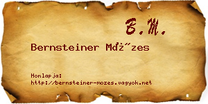 Bernsteiner Mózes névjegykártya